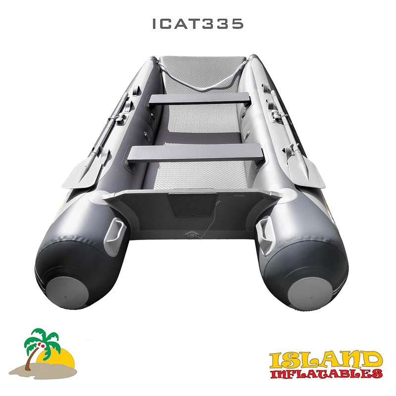 Island Inflatables icat 335 rear view elevated
